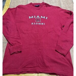 Vintage Miami Ohio University Sweatshirt Mens Sz Small Red Jansport USA Made